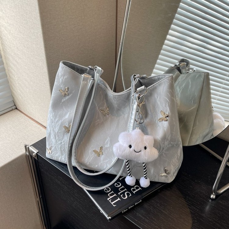 2024 New Large Capacity Bag Women's Fashion Versatile Casual Shoulder Tote Bag Commuting Trendy Butterfly Backpack