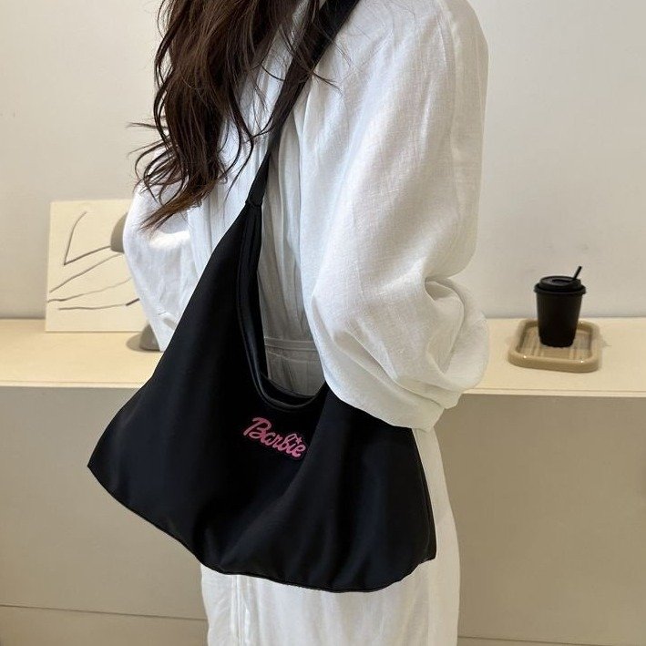 Bags for women new large capacity French commuter tote bag nylon canvas shoulder bag armpit bag