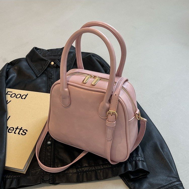 Korean fashion handheld small square bag women's bag 2024 new spring popular versatile solid color commuter shoulder crossbody bag