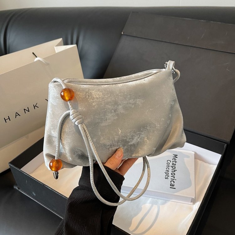 Bags for women 2024 new summer versatile chain shoulder crossbody bag high-end small bag pleated bag internet celebrity hot style