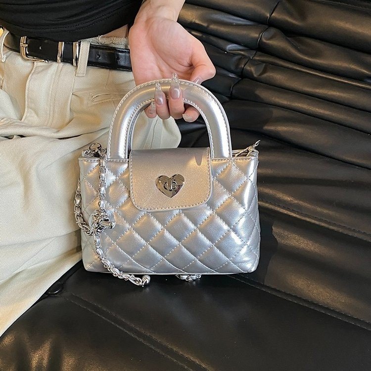 Xiaoxiangfeng handbag women's 2024 new fashion rhombus chain bag high-end texture niche single shoulder crossbody bag