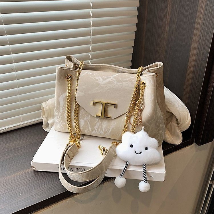 High-end bags for women 2024 new double-layer large-capacity tote bag fashionable and versatile chain shoulder crossbody bag for women