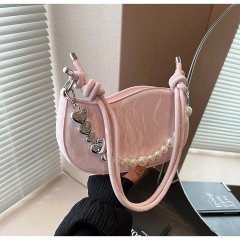 Underarm fashion bag for women 2024 new style high-end niche simple shoulder bag with texture, foreign style and versatile small square bag