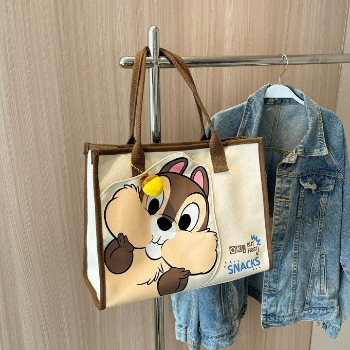 Canvas bag large capacity 2024 new style Chichititi handbag shopping bag mommy shoulder remedial tote bag