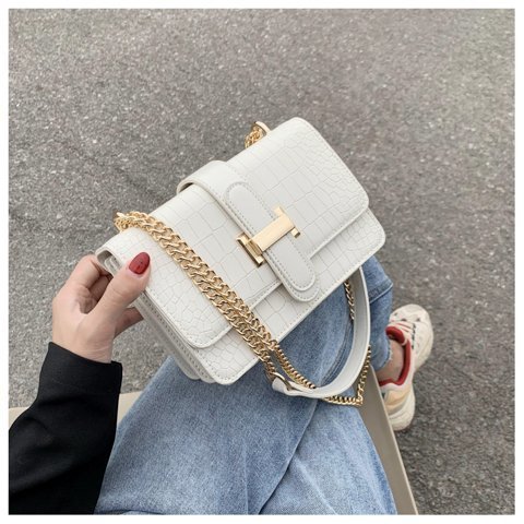 Bags Women's Shoulder Bag Stone Pattern Crossbody Women's Bag 2022 Spring New Embossed Solid Color Small Square Bag Cross-Border Wholesale