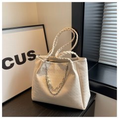 Large-capacity bag women's new versatile shoulder bag texture chain college student bag commuter tote bag
