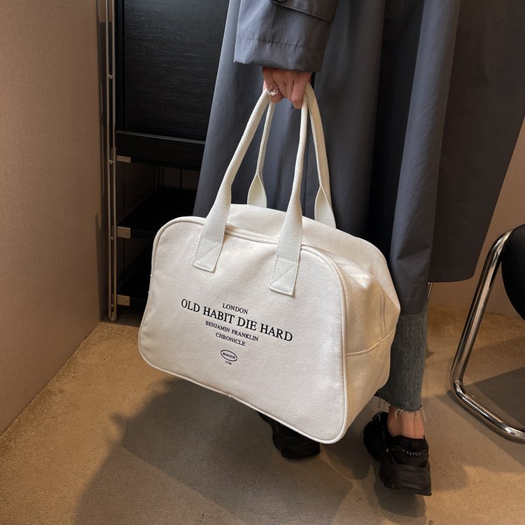 Korean niche design bag for women new summer fashion large capacity casual canvas bag versatile shoulder bag