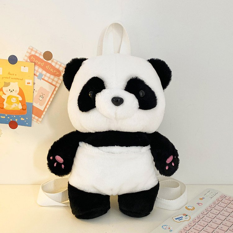 Cartoon Panda Backpack New Fresh, Sweet and Cute Plush Toy Bag Fashionable and Versatile Backpack