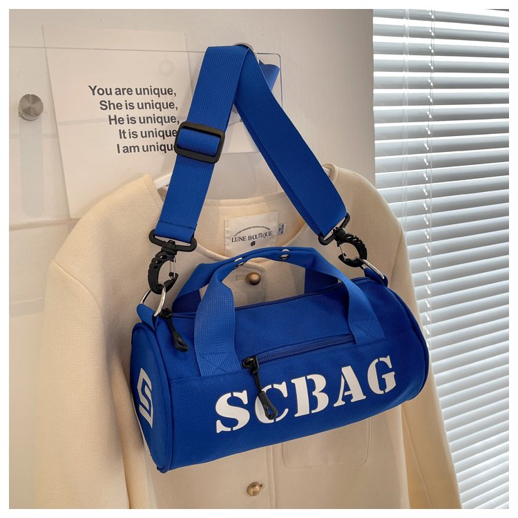 Klein blue canvas bag women's portable yoga sports fitness bag pillow bag travel messenger bag shoulder bag