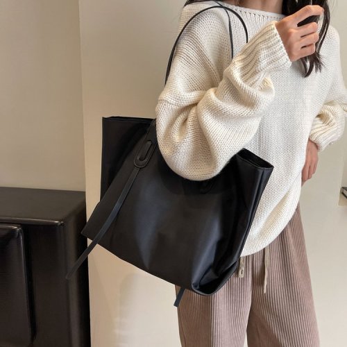 Commuting tote bag large capacity large bag women's bag retro texture versatile simple new ins trend shoulder bag