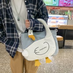 Korean version of cute ins cartoon animal portable shoulder crossbody bag campus versatile personality duck trendy street bag for women