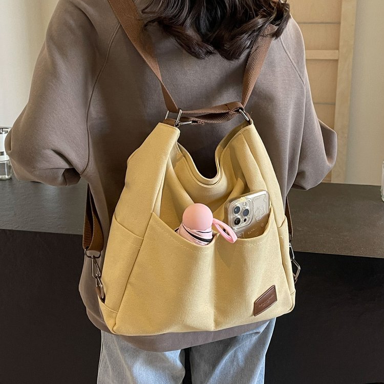 Canvas bag women's tote bag large capacity summer multi-function 2024 new versatile shoulder bag portable pass