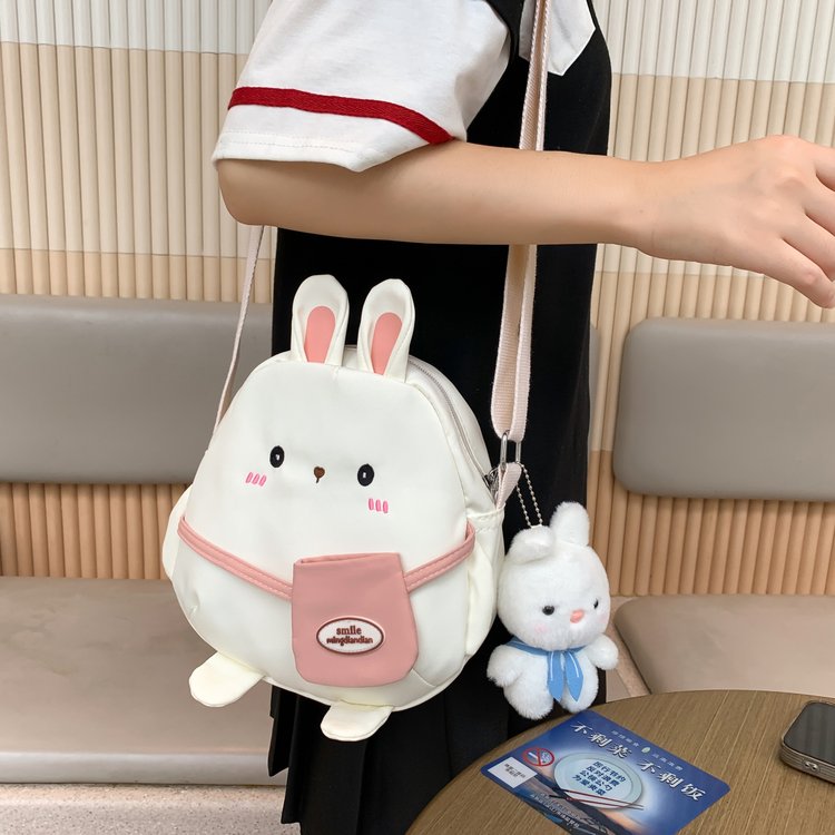 Cute Cartoon Rabbit Shoulder Bag Korean Fashion Trendy Kids Crossbody Bag Baby Casual Canvas Shoulder Children's Bag