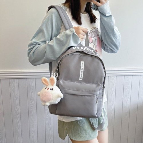 Small backpack for women, clear and sweet, Korean version for casual outing, compact, lightweight, trendy and versatile, small school bag back