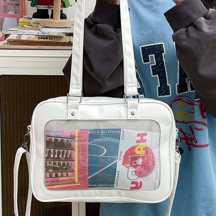 Cross-border new Japanese college baby bag soft girl pain bag Lolita JK simple two-dimensional single shoulder crossbody bag