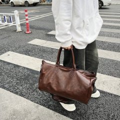 PU travel bag, large-capacity fitness bag, fashionable luggage bag, short-distance business trip luggage bag, sports yoga storage