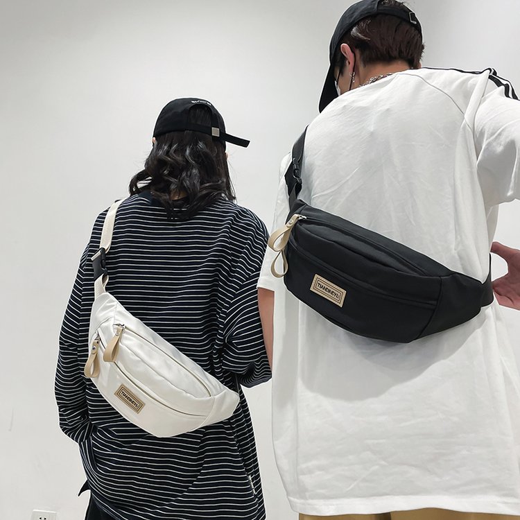 This year's popular chest bag women's casual all-match canvas small crossbody bag sports waist bag student commuter shoulder bag