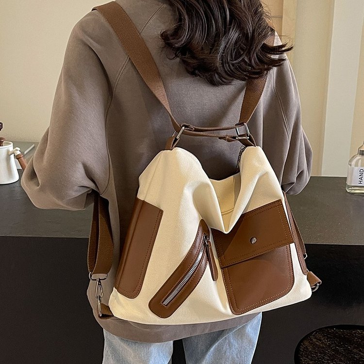Large capacity women's bag 2024 new fashion trend single shoulder crossbody bag commuter casual tote bag backpack