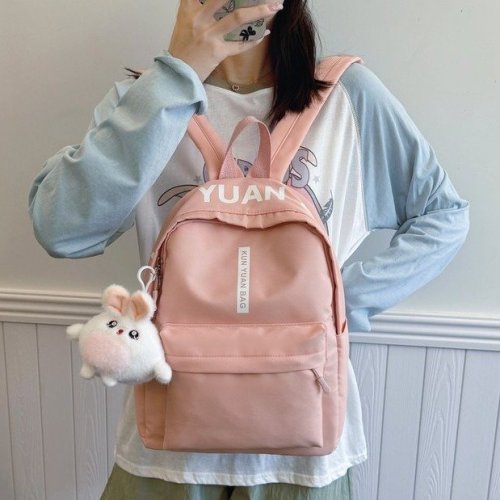 Small backpack for women, clear and sweet, Korean version for casual outing, compact, lightweight, trendy and versatile, small school bag back
