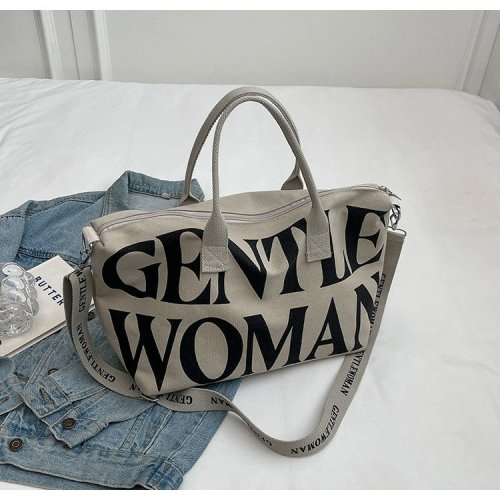 Letter printed canvas bag cross-border fashion armpit bag commuter shoulder bag for women