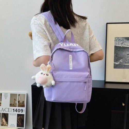 Small backpack for women, clear and sweet, Korean version for casual outing, compact, lightweight, trendy and versatile, small school bag back