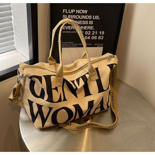 Letter printed canvas bag cross-border fashion armpit bag commuter shoulder bag for women