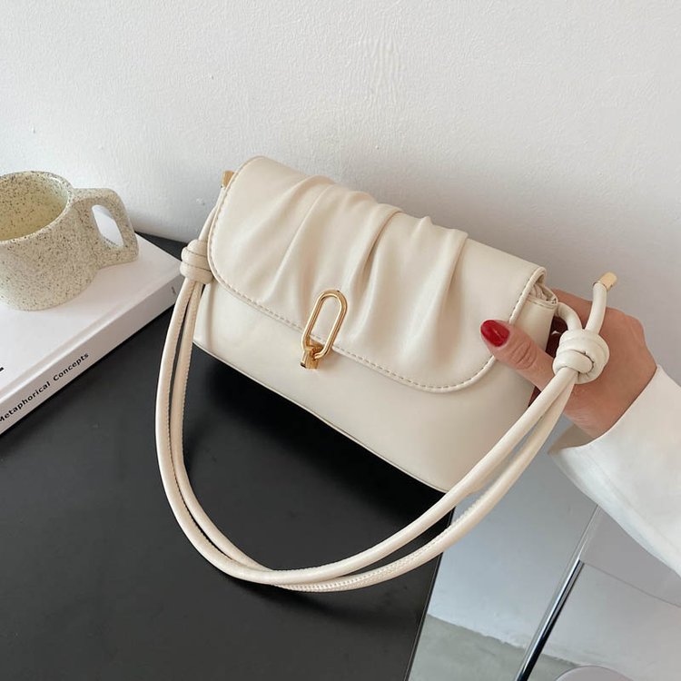 French niche bag for women summer new single shoulder armpit bag pleated bag simple and versatile ins crossbody bag