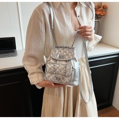 Diamond embroidery backpack women's 2024 new style small fragrant chain bag versatile shoulder bag trendy versatile small backpack