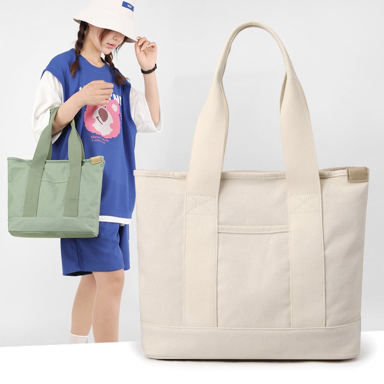 Cross-border foreign trade canvas bag women's bag spring and summer new tote bag casual fashion trend daily portable shoulder bag