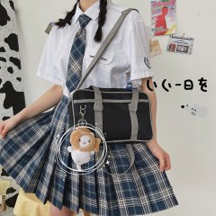 JK uniform bag basic female student Japanese versatile shoulder portable canvas commuter bag large capacity college school bag