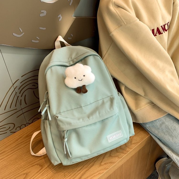 Korean version of Harajuku junior high school student school bag female new simple forest style high school college student backpack girl backpack