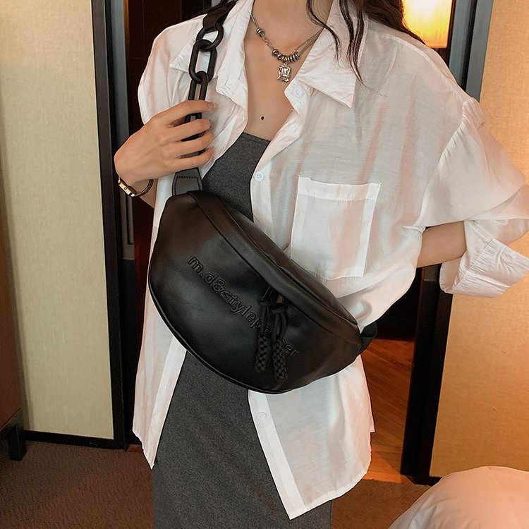 Women's PU bag Korean style casual commuter shoulder bag fashion chain armpit hobo bag large capacity crossbody bag