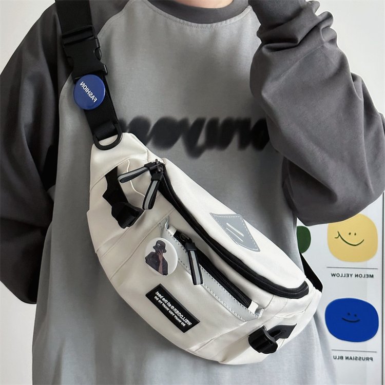 Waterproof chest bag for women Japanese style Harajuku workwear style sports crossbody bag trendy brand large capacity versatile student cycling waist bag