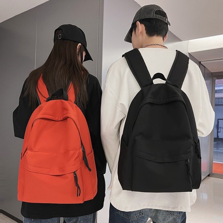 Japanese schoolbag girls vintage sense solid color versatile backpack junior high school high school college student large capacity backpack boy