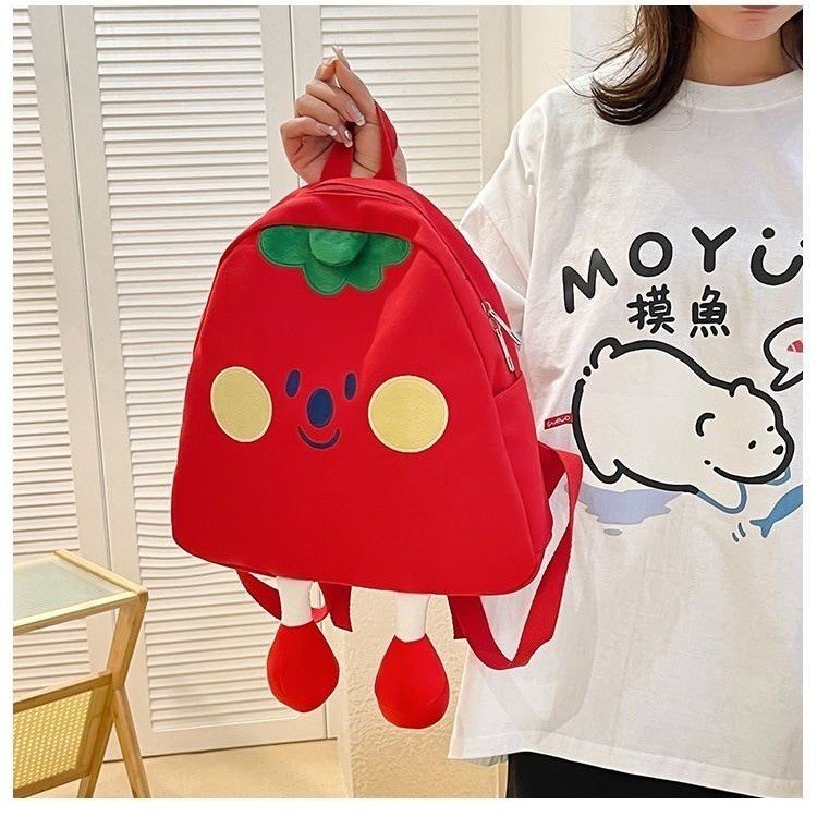School bag female ins forest style versatile small outing funny cute kindergarten simple niche college backpack