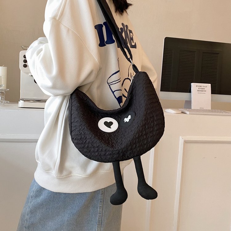Funny and cute bags for women, new fashionable casual shoulder crossbody bag, versatile creative dumpling bag