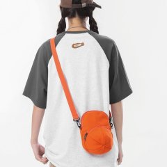 ins trendy niche personality hat couple crossbody bag female 2024 new mini mobile phone bag canvas shoulder bag