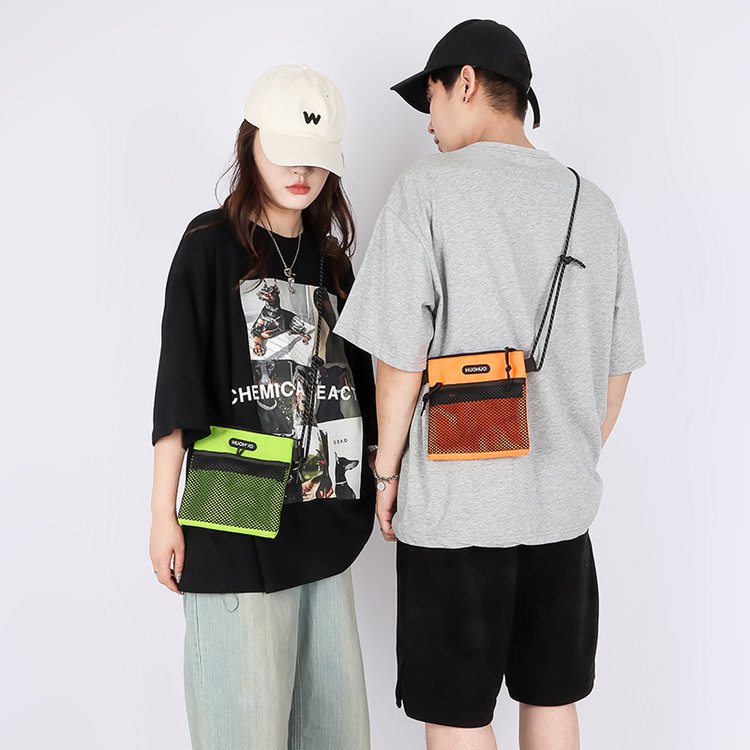 New Trendy Men's Small Wallet Sports Cycling Backpack Japanese Crossbody Shoulder Bag Female Fashion Student Mobile Phone Bag