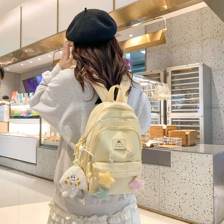 Soft cute Japanese ins cute soft girl girl backpack lightweight mini backpack for college students small casual school bag