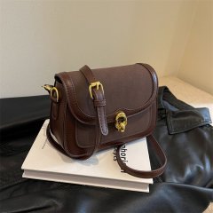 New bags for women in autumn and winter, versatile fashion, retro niche design, single shoulder crossbody bag, popular small square bag