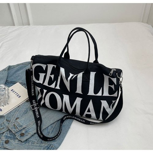 Letter printed canvas bag cross-border fashion armpit bag commuter shoulder bag for women
