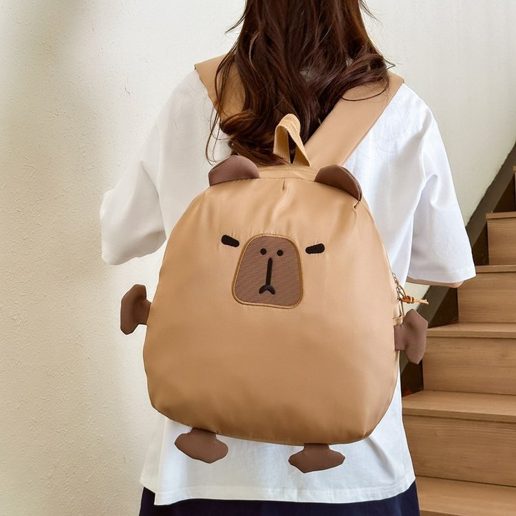 Cute internet celebrity Kapibara backpack bag ins popular girl heart cartoon capybara large capacity student school bag