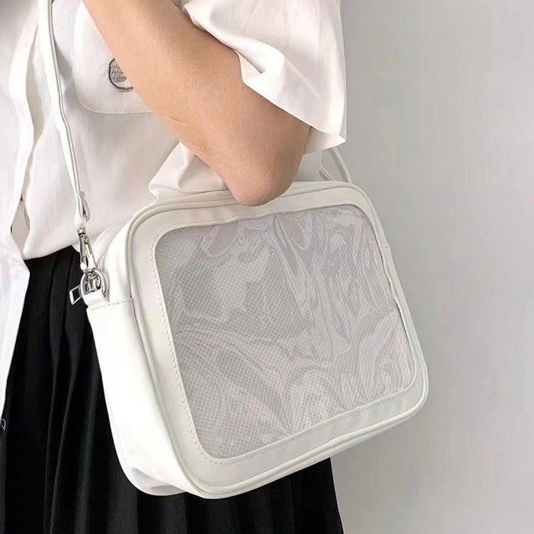 2024 Comic Exhibition Pain Bag Diagonal Shoulder Pu Pain Bag Uniform Bag Japanese Lolita Bar Ji Guzi Shows Transparent Pain