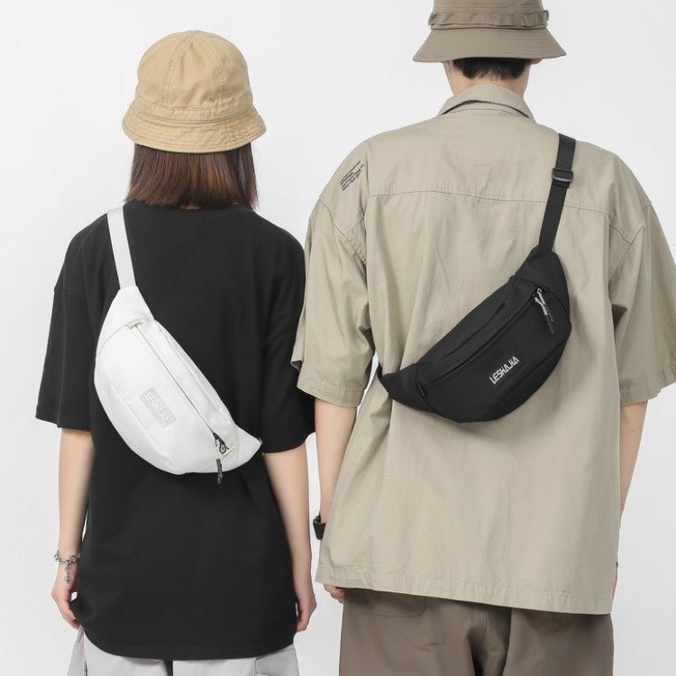 Hong Kong fashion cool new letter color chest bag 2024 spring and summer new daily commuting single shoulder crossbody waist bag