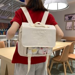 Japanese anime transparent girl cute cartoon fashion cute soft girl student school bag college style backpack new bag