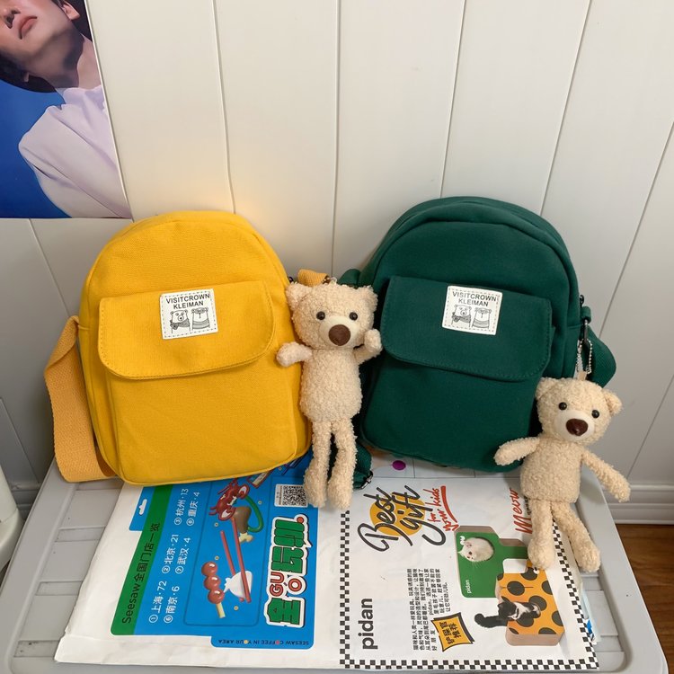 Canvas small bag women's new element shoulder bag women's fashion Korean version student Japanese canvas bag women's wholesale