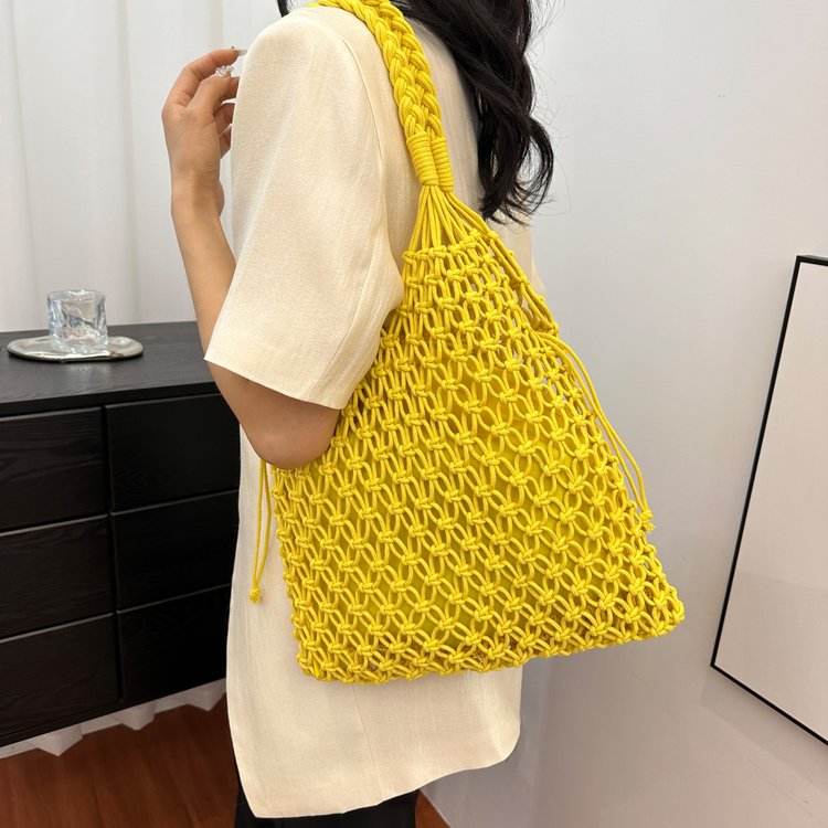 Urban Simple Grid Girls Shoulder Bag Fashionable Plaid Sewing Handbag Open Solid Color Versatile Underarm Bag