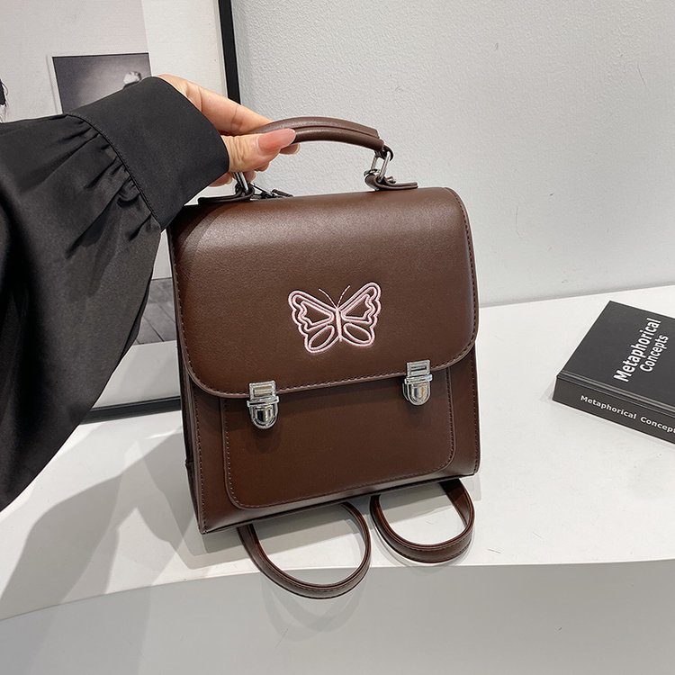 Niche design bags 2024 new backpack women's Korean version portable school bag casual and versatile outing travel backpack