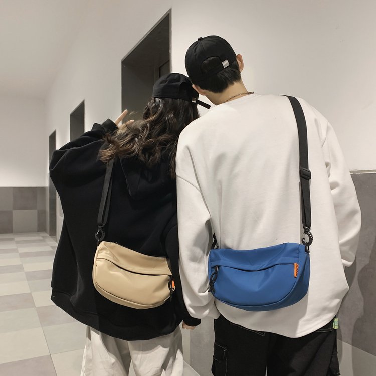 Canvas bag women's crossbody bag men's ins Korean style small capacity student casual versatile sports nylon bag shoulder bag trendy