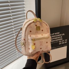 Cute Bear Print Backpack 2024 New Trendy Fashion Versatile Large Capacity Lightweight Backpack Western Style Handbag